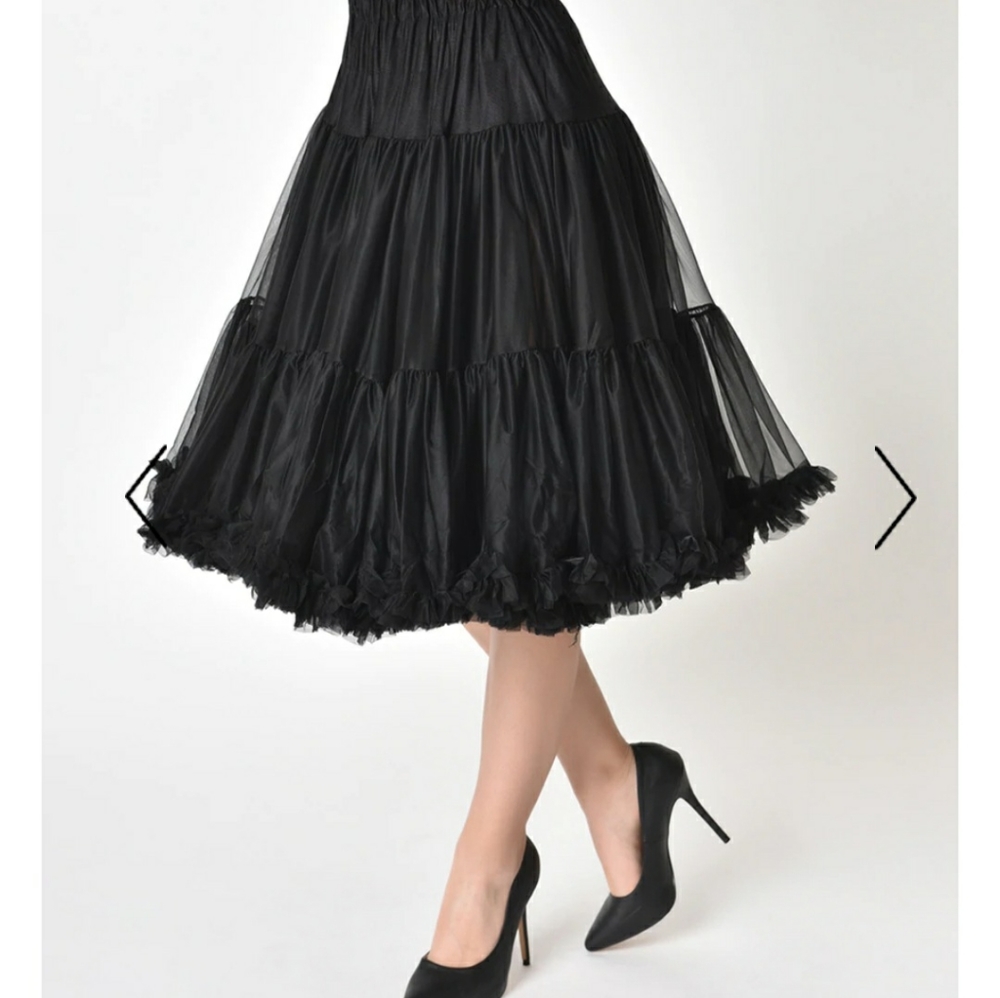 Unique Vintage Black Petticoat NWT - One Size Fits XS-XL
